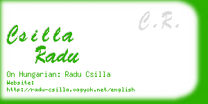 csilla radu business card